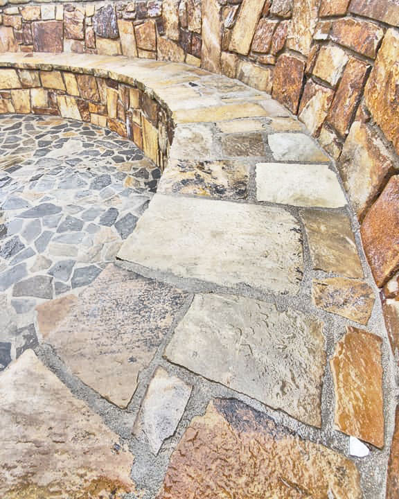 Stone masonry hardscape detail from American Masonry Arts - Northwest Arkansas Masonry Contractor